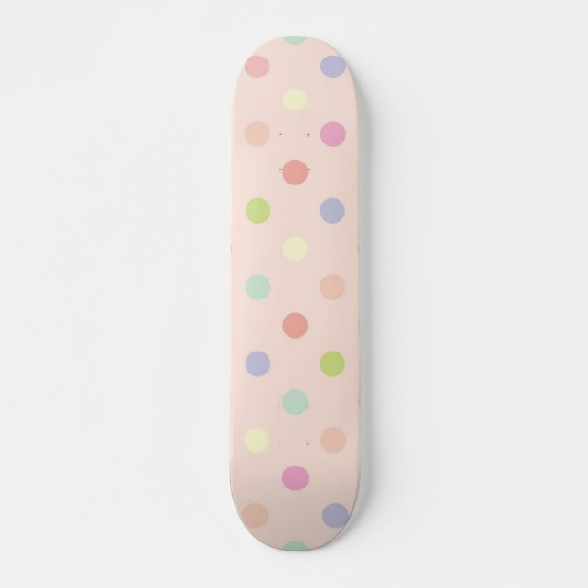 Polka dot mönster mini skateboard bräda 18,5 cm (Framsida)