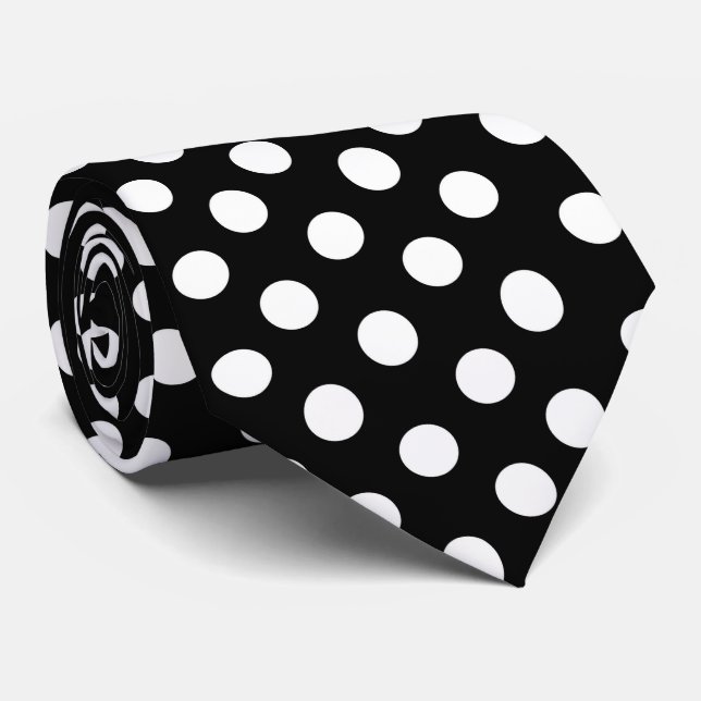 Polka Dot Mönster Neck Tie Slips (Rullad)