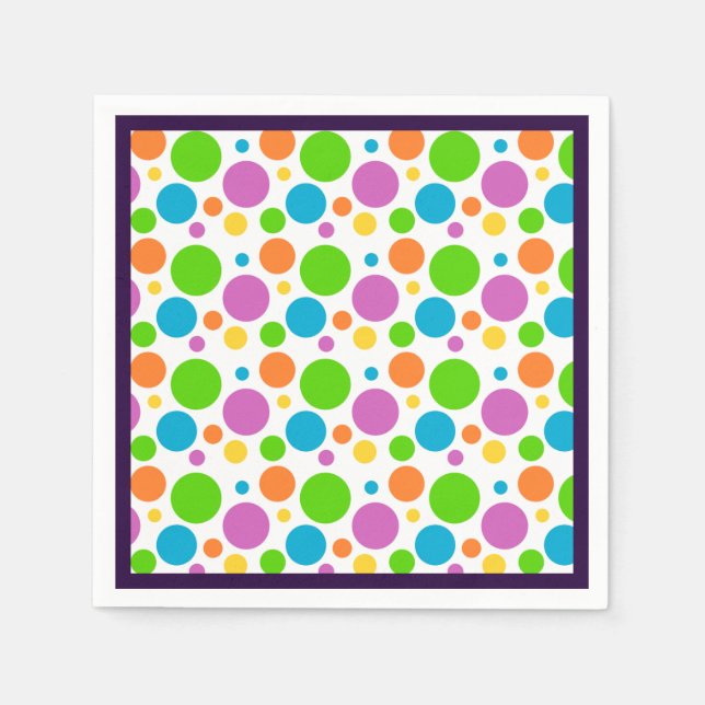 Polka Dot Mönster Pappersservett (Framsidan)
