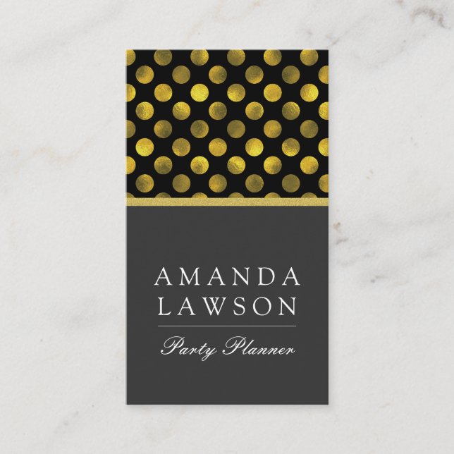 Polka Dot Mönster Party Planner Tidsbeställning Kort (Framsida)