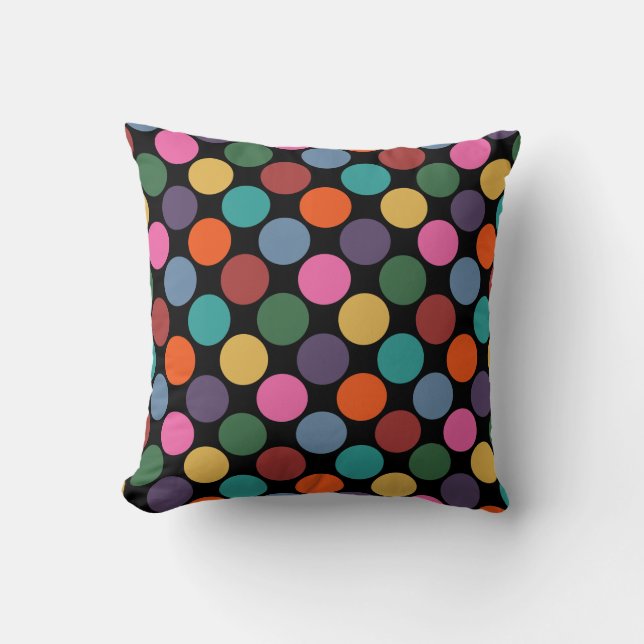 Polka Dot Mönster Pillow Kudde (Framsida)