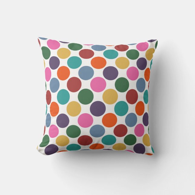 Polka Dot Mönster Pillow Kudde (Framsida)