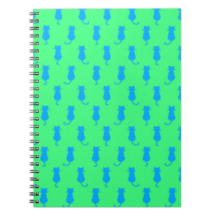 Polka Dot Mönster-poppston i blått och kalk Anteckningsbok