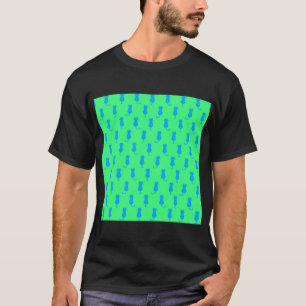 Polka Dot Mönster-poppston i blått och kalk T Shirt