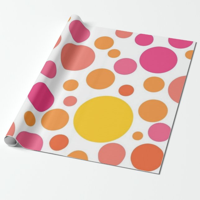 Polka dot mönster presentpapper (Utrullad)