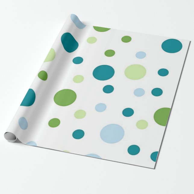 Polka dot mönster presentpapper (Utrullad)