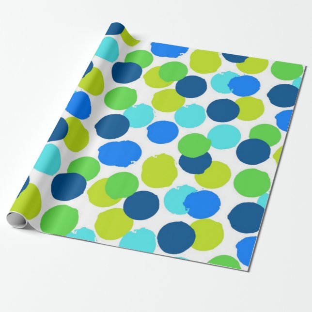 Polka dot mönster presentpapper (Utrullad)