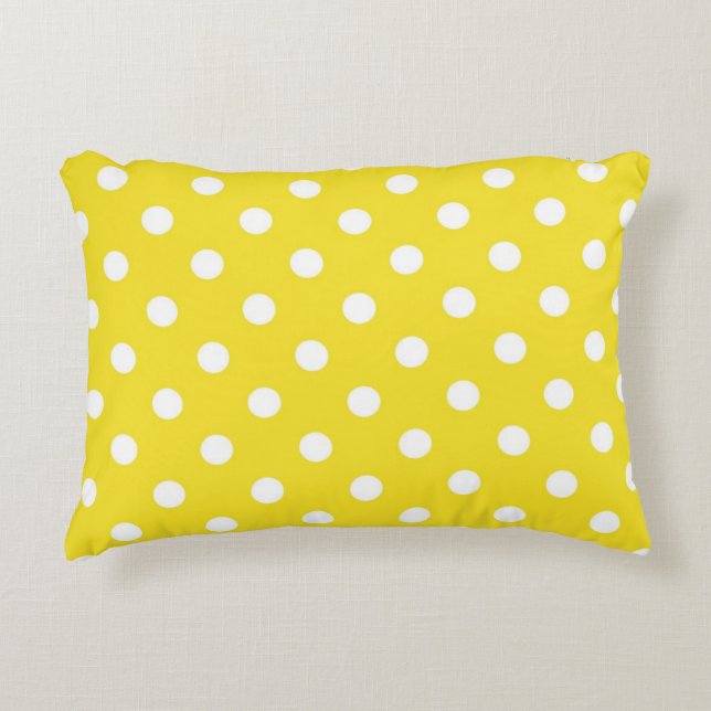 Polka dot mönster prydnadskudde (Framsidan)