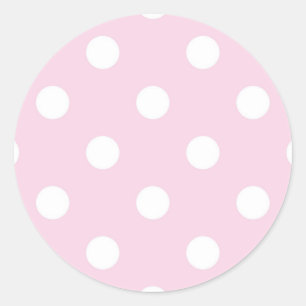 Polka dot mönster runt klistermärke