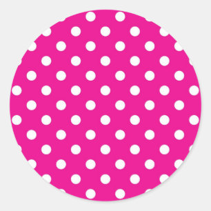 Polka dot mönster runt klistermärke