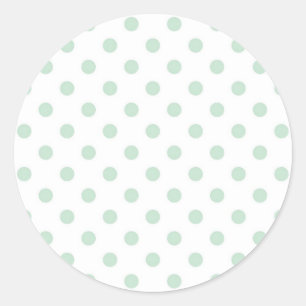 Polka dot mönster runt klistermärke