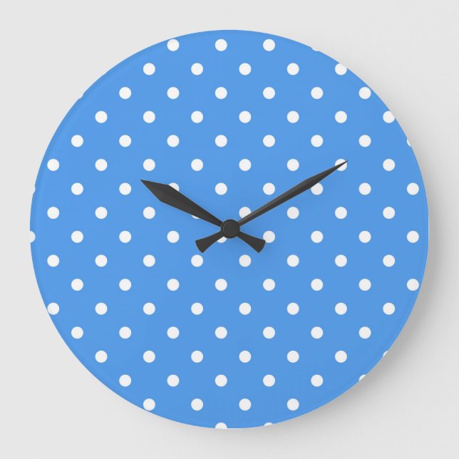 Polka dot mönster stor klocka (Framsida)