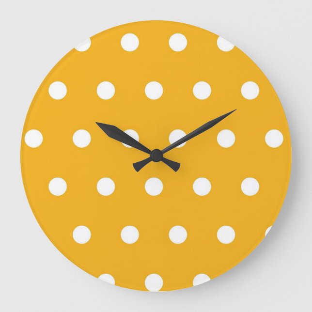 Polka dot mönster stor klocka (Framsida)