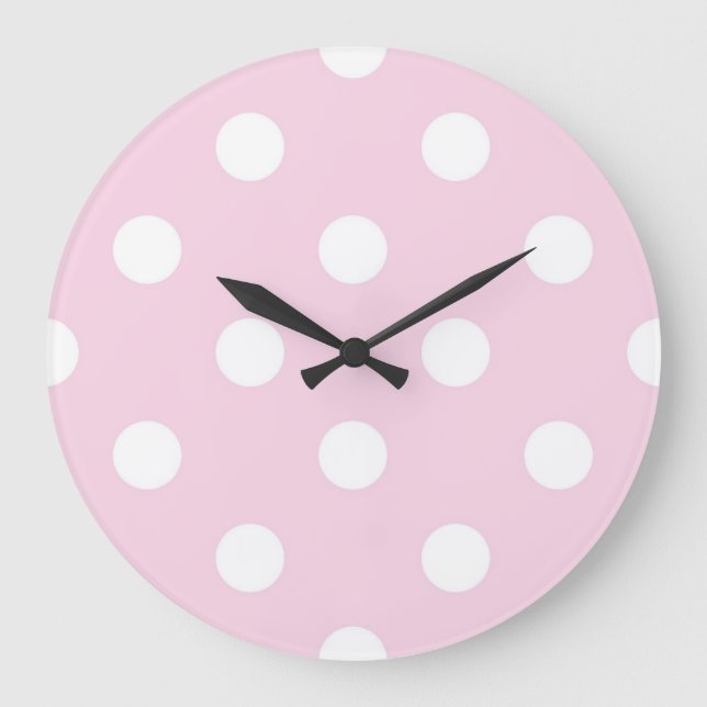 Polka dot mönster stor klocka (Framsida)
