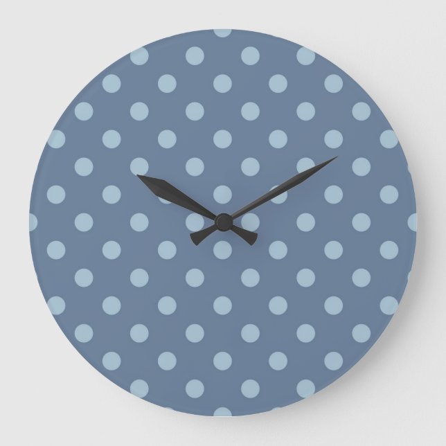 Polka dot mönster stor klocka (Framsida)