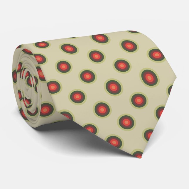 Polka Dot Mönster - Tomato Färg Slips (Rullad)
