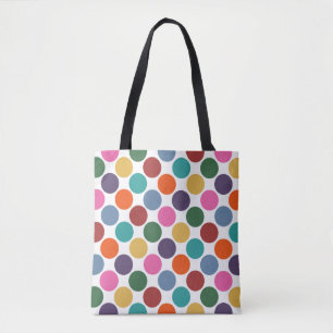 Polka Dot Mönster Tote Bag Tygkasse