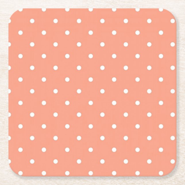 Polka dot mönster underlägg papper kvadrat (Framsidan)