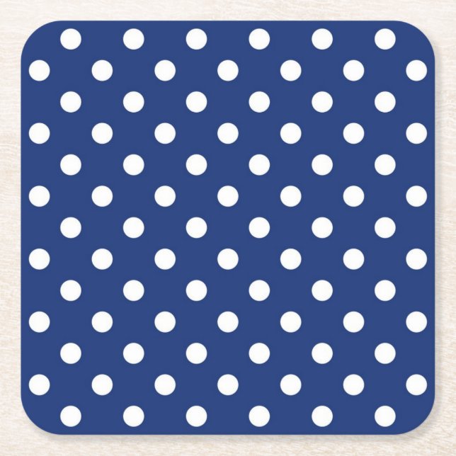 Polka dot mönster underlägg papper kvadrat (Framsidan)