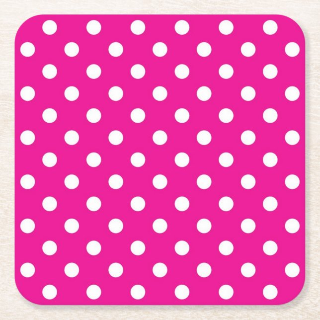 Polka dot mönster underlägg papper kvadrat (Framsidan)