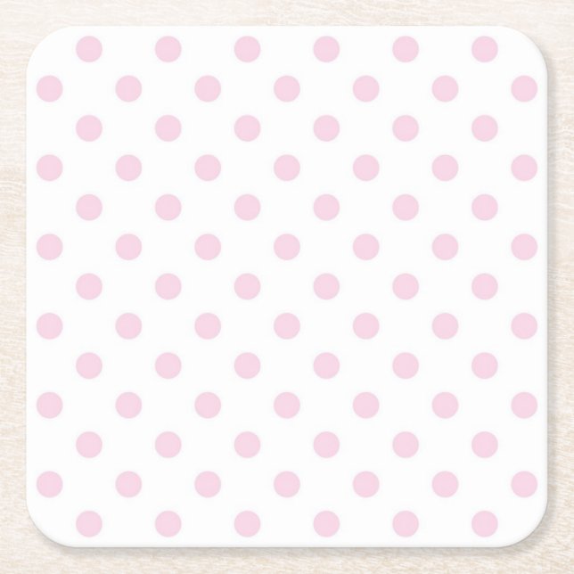 Polka dot mönster underlägg papper kvadrat (Framsidan)