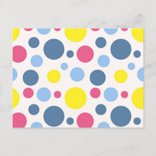 Polka dot mönster vykort