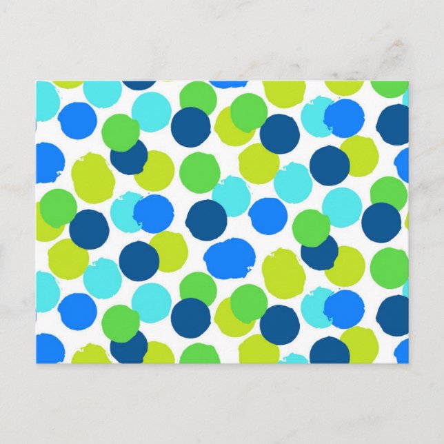 Polka dot mönster vykort (Framsida)