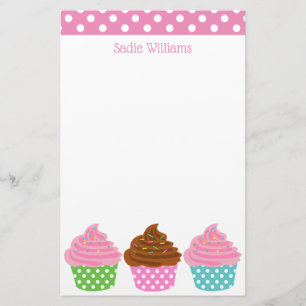 Polka Dot Muffinss Personlig Stationärt Brevpapper