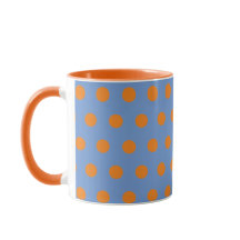 Polka Dot Mugg (Denim Blue & Orange)