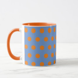 Polka Dot Mugg (Denim Blue & Orange)