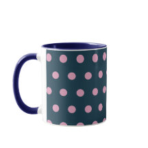 Polka Dot Mugg (Midnight Blue & Soft Rosa)