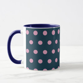 Polka Dot Mugg (Midnight Blue & Soft Rosa)
