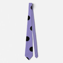 Polka Dot Neck Tie (Lavender & Black)