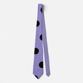Polka Dot Neck Tie (Lavender & Black) Slips