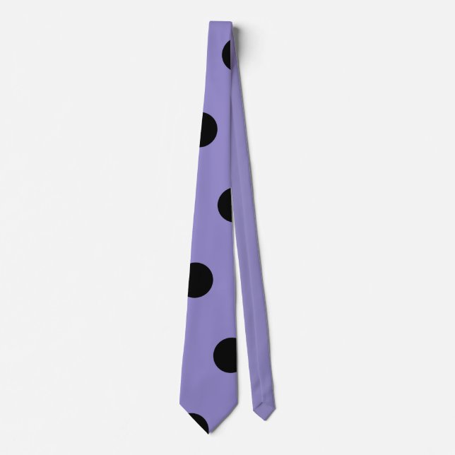 Polka Dot Neck Tie (Lavender & Black) Slips (Framsida)
