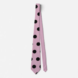 Polka Dot Neck Tie (Rosa & Black) Slips