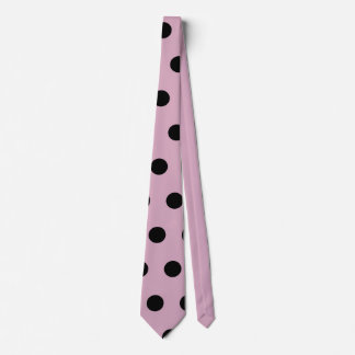 Polka Dot Neck Tie (Rosa & Black) Slips