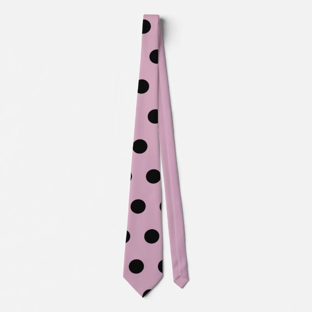 Polka Dot Neck Tie (Rosa & Black) Slips (Framsida)