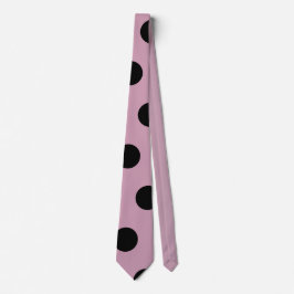Polka Dot Neck Tie (Rosa & Black) Slips