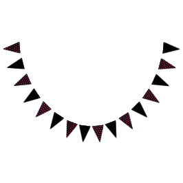 Polka Dot Party Banner (Black & Neon Rosa) Vimplar