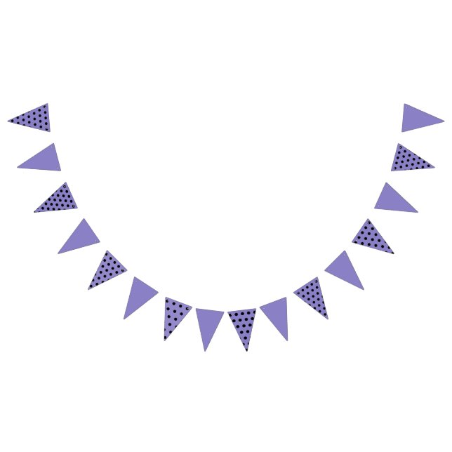 Polka Dot Party Banner (Lavender & Black) Vimplar (Alla)