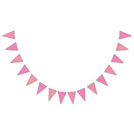 Polka Dot Party Banner (Rosa & Soft Gult) Vimplar