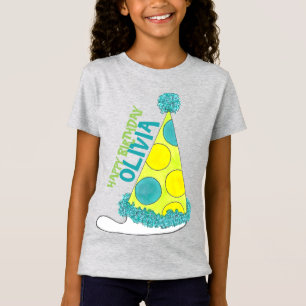 Polka Dot Party Hat Grattis på födelsedagen Firand T Shirt