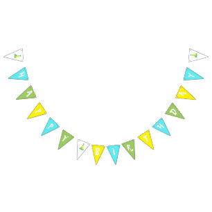 Polka Dot Party Hat Grattis på födelsedagen Firand Vimplar