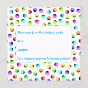 Polka Dot Party Inbjudningar