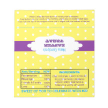 Polka Dot Påsk Treat Favor Candy Wrappers