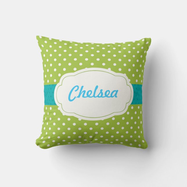 Polka Dot Personlig Dekorativ kudde (Framsida)