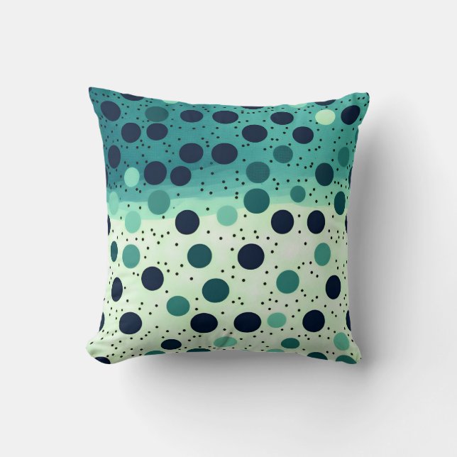 Polka Dot Pillow och Cushion med Vibrant Färg Kudde (Framsida)