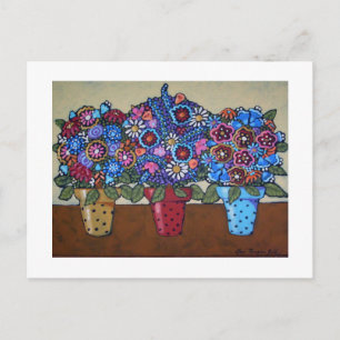 Polka Dot Pots Vykort