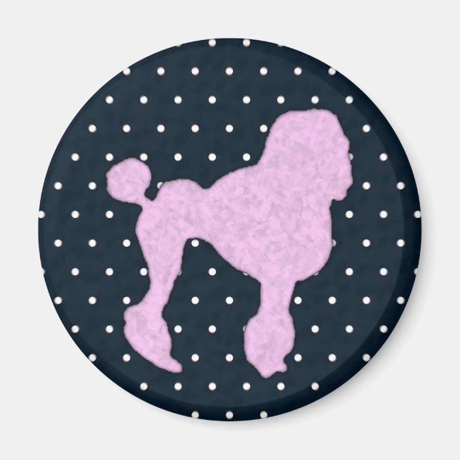 Polka Dot Pudel Magnet (Framsidan)